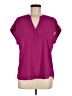 Cynthia Steffe 100% Polyester Purple Short Sleeve Blouse Size M - photo 1