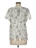 Joie 100% Cotton Silver Short Sleeve Blouse Size M - photo 2