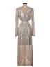 Guess 100% Polyester Metallic Silver Cocktail Dress Size 4 - photo 2