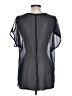 Xhilaration 100% Polyester Black Short Sleeve Blouse Size L - photo 2
