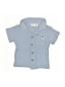 Rabbit Bear 100% Cotton Blue Short Sleeve Button-Down Shirt Size 6-9 mo - photo 1