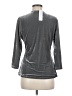 Soft Surroundings Metallic Silver 3/4 Sleeve Top Size M - photo 2