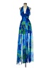 Unbranded Tropical Blue Cocktail Dress Size P (estimated, petite) - photo 1