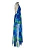Unbranded Tropical Blue Cocktail Dress Size P (estimated, petite) - photo 4