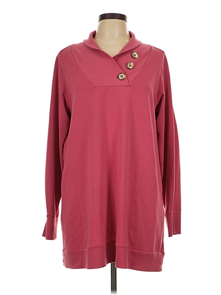 Pre-owned Soft Surroundings Pullover Sweater In Burgundy