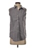 Theory Gray Sleeveless Button-Down Shirt Size S - photo 1