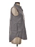 Theory Gray Sleeveless Button-Down Shirt Size S - photo 4