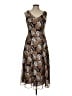 Evan Picone 100% Polyester Animal Print Brown Cocktail Dress Size 10 - photo 1