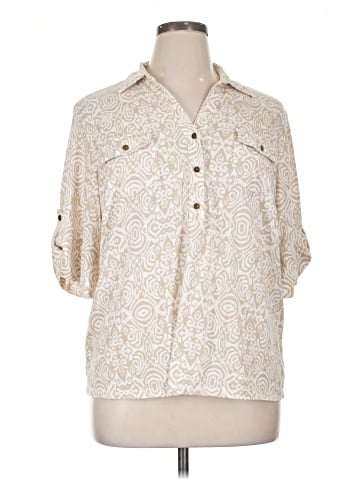 Rebecca Malone 3/4 Sleeve Button-Down Shirt (view 1)