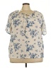 Gilli Ivory Short Sleeve Blouse Size 3X - photo 1