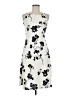 S.L. Fashions 100% Polyester Floral Ivory Cocktail Dress Size 8 - photo 1