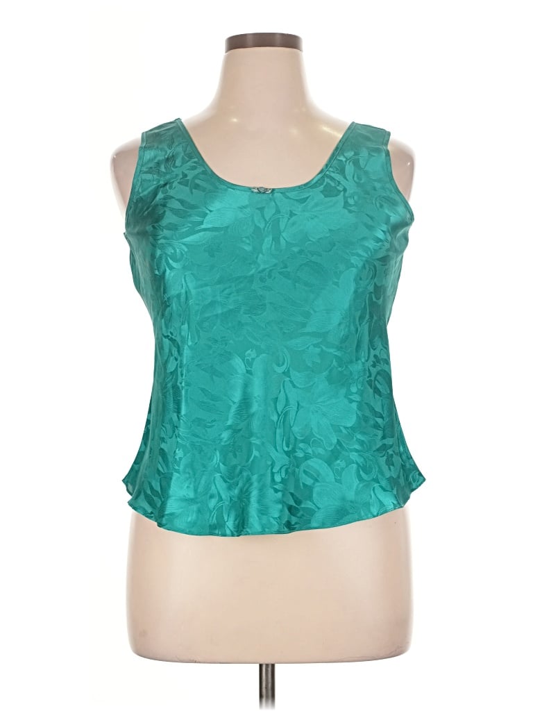 Pre-owned Unbranded Tank Top Teal Strapless Neckline Tops