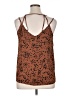 Papermoon 100% Polyester Brown Sleeveless Top Size XL - photo 2