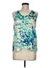 Classiques Entier Teal Sleeveless Silk Top Size M - photo 1
