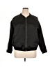 Forever 21 Plus Solid Black Track Jacket Size 1X - photo 1