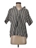 Assorted Brands 100% Cotton Stripes Gray Short Sleeve Blouse Size S - photo 1