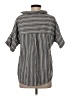 Assorted Brands 100% Cotton Stripes Gray Short Sleeve Blouse Size S - photo 2