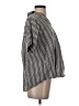 Assorted Brands 100% Cotton Stripes Gray Short Sleeve Blouse Size S - photo 4