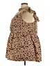 Shein Curve 100% Polyester Animal Print Brown Short Sleeve Blouse Size 3X - photo 5