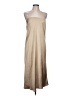 Open Edit 100% Polyester Solid Tan Casual Dress Size L - photo 1