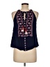 Alya 100% Rayon Blue Sleeveless Blouse Size M - photo 2