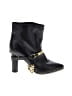 Balmain 100% Leather Black Leather Chain-Link Ankle Boots Size EU 40 - photo 1