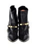 Balmain 100% Leather Black Leather Chain-Link Ankle Boots Size EU 40 - photo 2