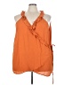 Ashley Stewart 100% Polyester Orange Sleeveless Blouse Size 30 waist - photo 1