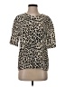 Equipment 100% Silk Animal Print Tan Short Sleeve Top Size S - photo 1