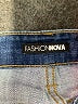 Fashion Nova Color Block Blue Jeans Size 7 - photo 4