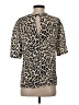 Equipment 100% Silk Animal Print Tan Short Sleeve Top Size S - photo 2