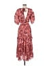 Ulla Johnson 100% Polyester Paisley Burgundy Casual Dress Size 0 - photo 2