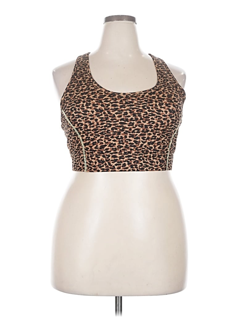 Pre-owned Fabletics Tank Top Brown Halter Neckline Tops