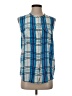 Equipment Blue Sleeveless Blouse Size S - photo 1