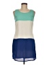 Pink Owl 100% Polyester Color Block Teal Casual Dress Size S - photo 1