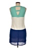 Pink Owl 100% Polyester Color Block Teal Casual Dress Size S - photo 2