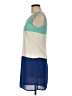 Pink Owl 100% Polyester Color Block Teal Casual Dress Size S - photo 5
