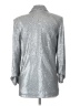 David Lerner 100% Polyester Metallic Silver Blazer Size S - photo 2