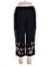 Larry Levine Floral Black Casual Pants Size 16 - photo 1