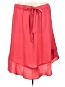 Joe Fresh 100% Polyester Solid Red Casual Skirt Size L - photo 1