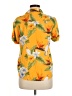 Forever 21 100% Rayon Tropical Yellow Short Sleeve Blouse Size M - photo 2