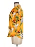 Forever 21 100% Rayon Tropical Yellow Short Sleeve Blouse Size M - photo 5