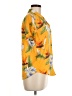 Forever 21 100% Rayon Tropical Yellow Short Sleeve Blouse Size M - photo 4