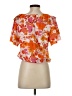 MELLODAY Orange Short Sleeve Blouse Size S - photo 2