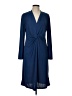 Iris & Ink 100% Polyester Solid Blue Casual Dress Size 12 - photo 1
