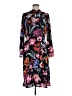 J.Crew 100% Polyester Print Black Casual Dress Size 8 - photo 1