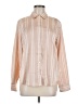 Old Navy 100% Polyester Stripes Tan Long Sleeve Blouse Size M - photo 1
