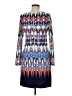 Vince Camuto Print Blue Casual Dress Size 8 - photo 2