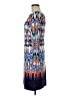 Vince Camuto Print Blue Casual Dress Size 8 - photo 5