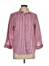 Lauren by Ralph Lauren 100% Linen Stripes Pink 3/4 Sleeve Button-Down Shirt Size L - photo 1